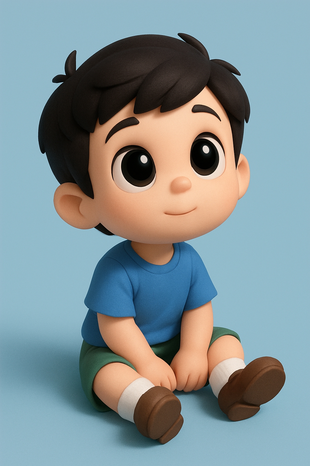Cheerful 3D Rendered Young Boy Character Illustration Art