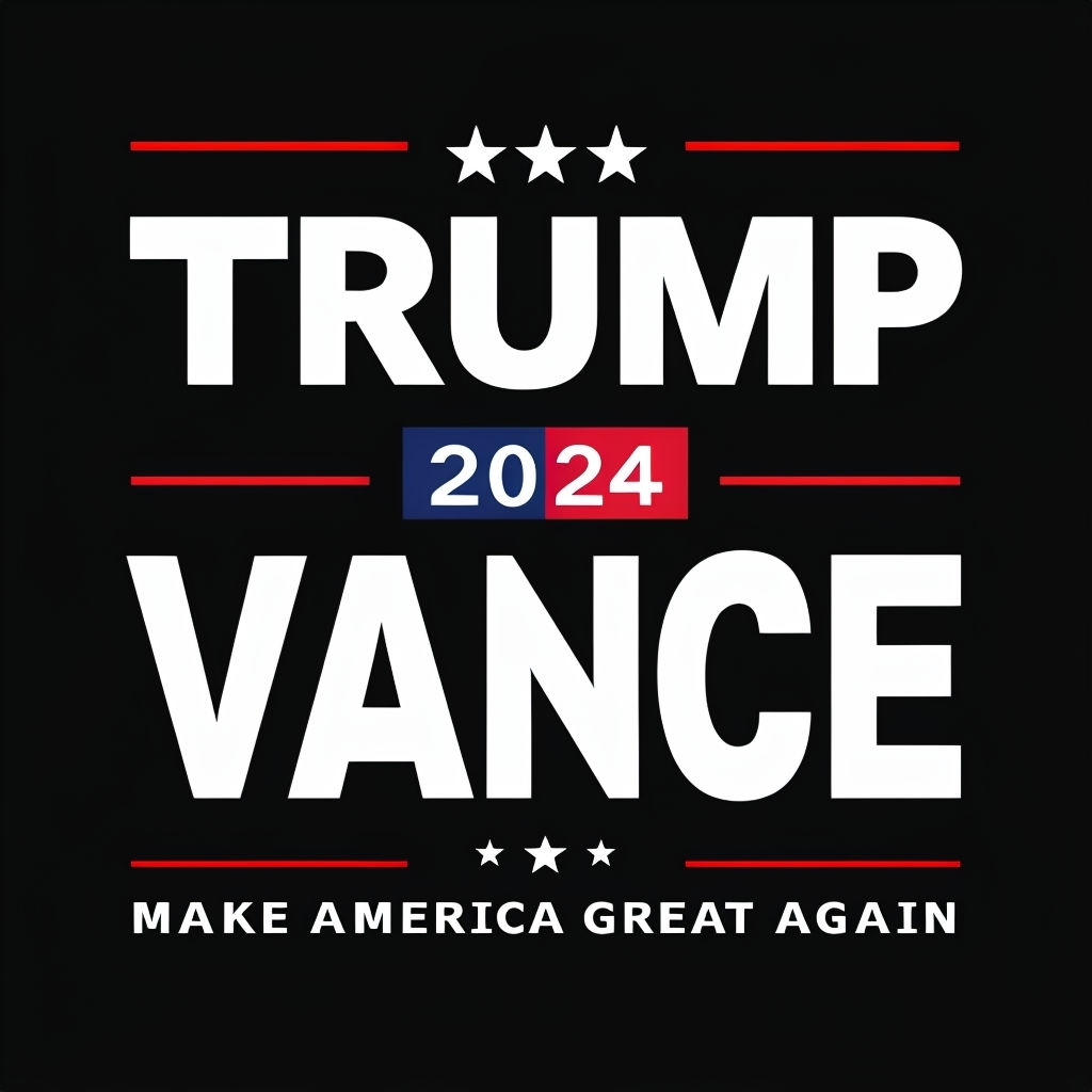 Bold Patriotic TRUMP VANCE 2024 Design T-Shirt