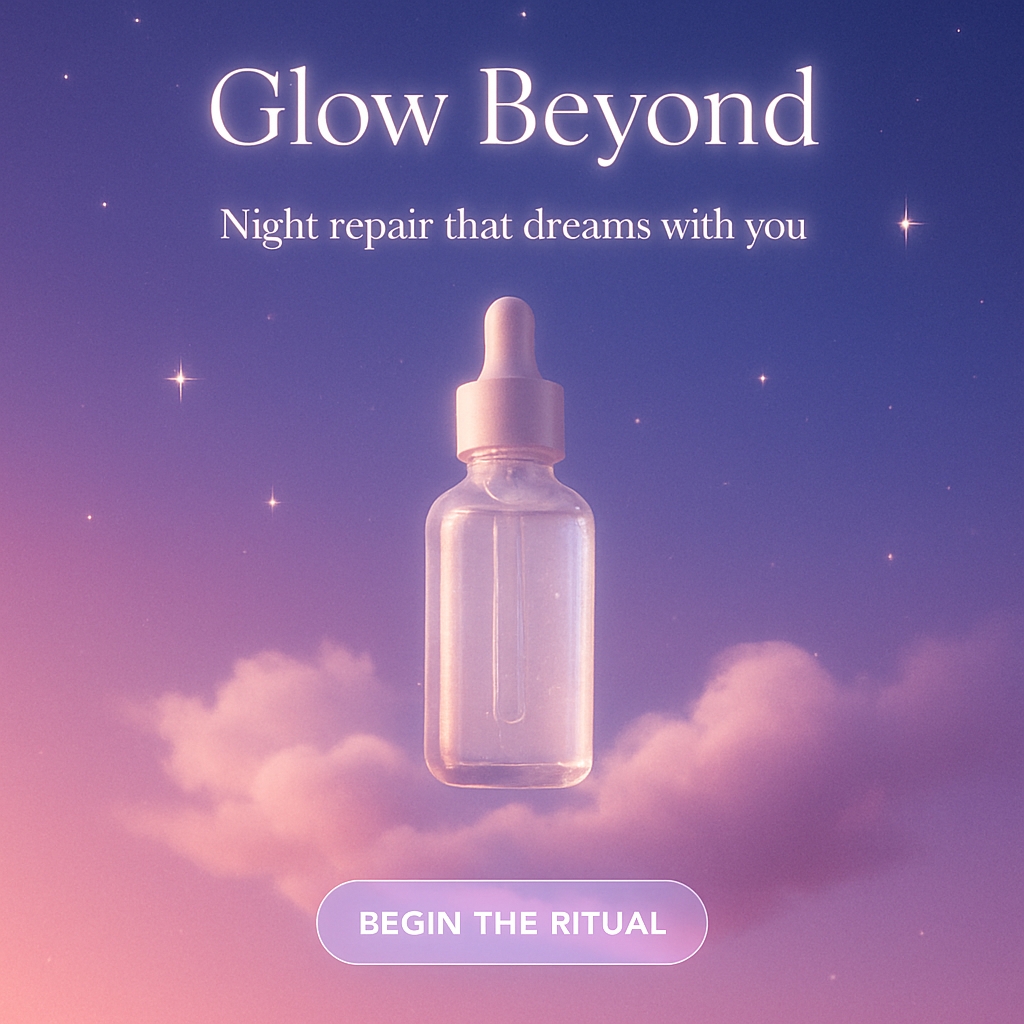 Dreamy Ethereal Night Sky Bottle Advertisement Design Ads
