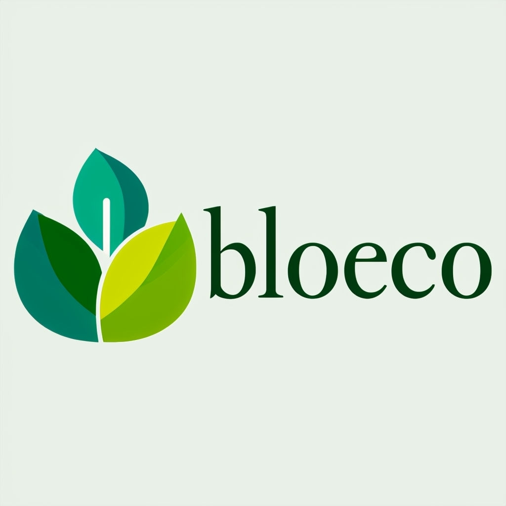 Minimalist Bloomco Logo with Abstract Plant Design