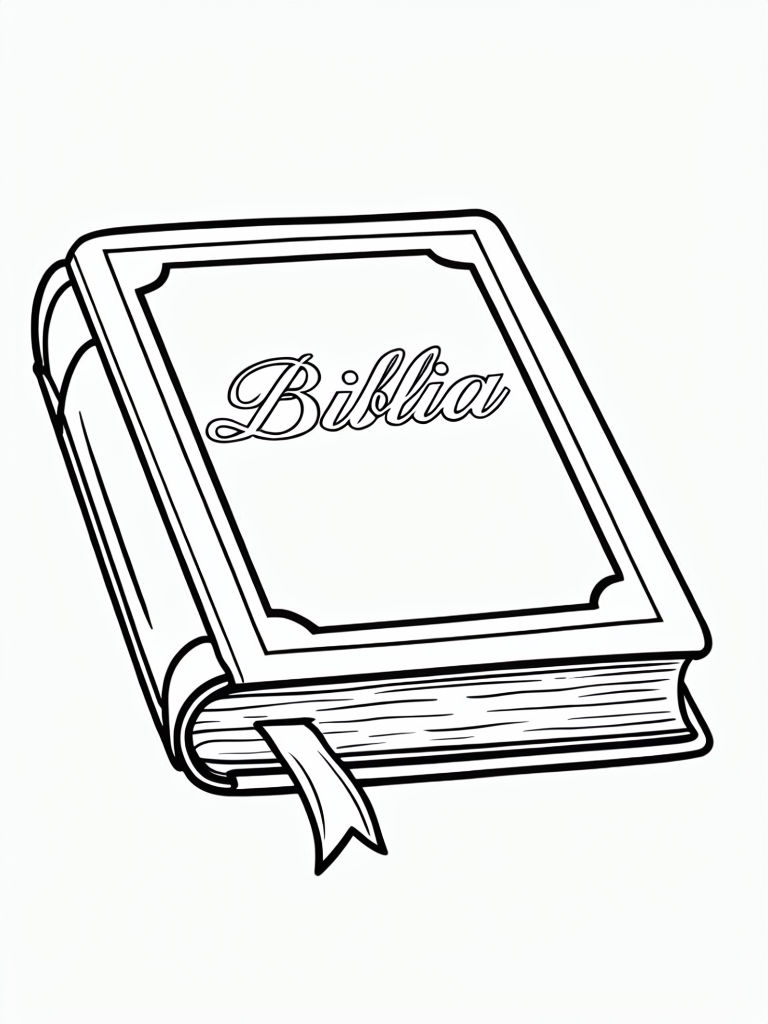 Black and White Bible Line Art Coloring Page for All Ages Coloring Book Pages
