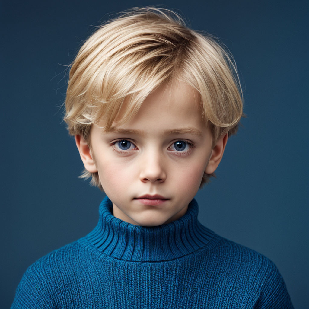 boy with short blonde hair