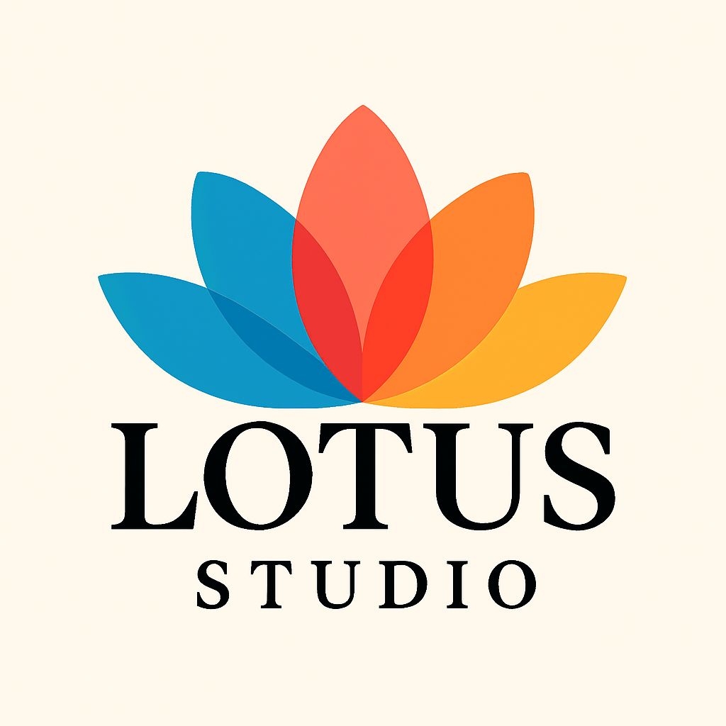 Vibrant Modern Minimalist Lotus Flower Logo Design