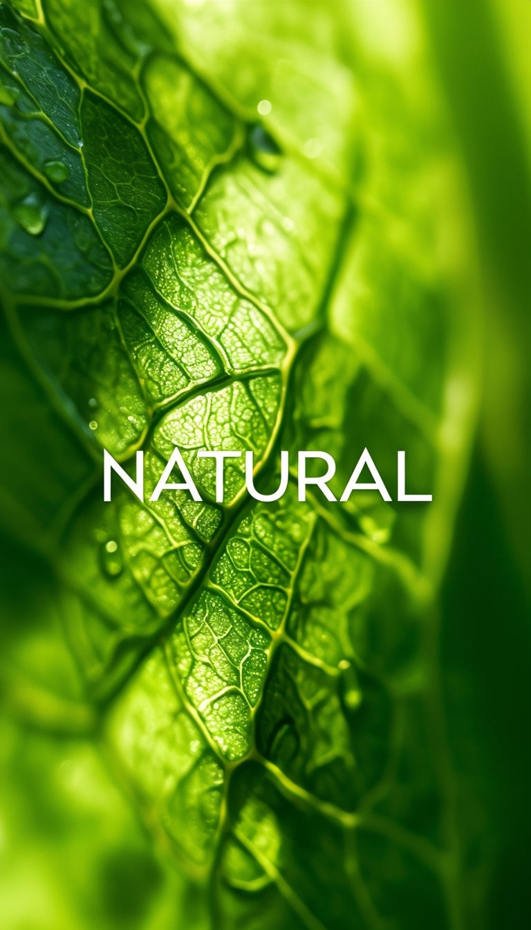 Intricate Macro Leaf Texture Photography with Natural Aesthetic Social Media Post