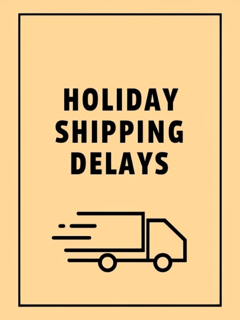 Holiday Shipping Delays Minimalist Design for Social Media Post