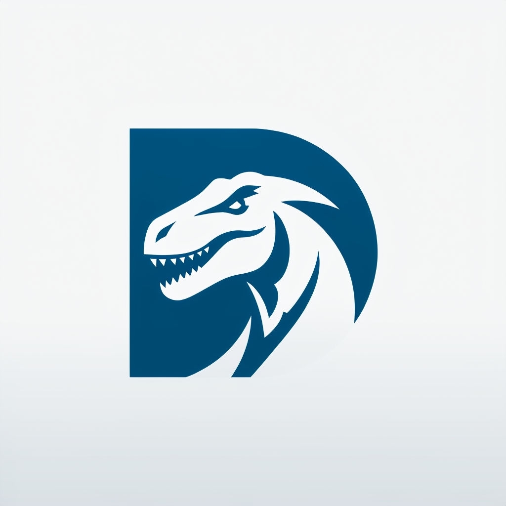 Stylish Minimalist Dinosaur Logo Design for Modern Hats