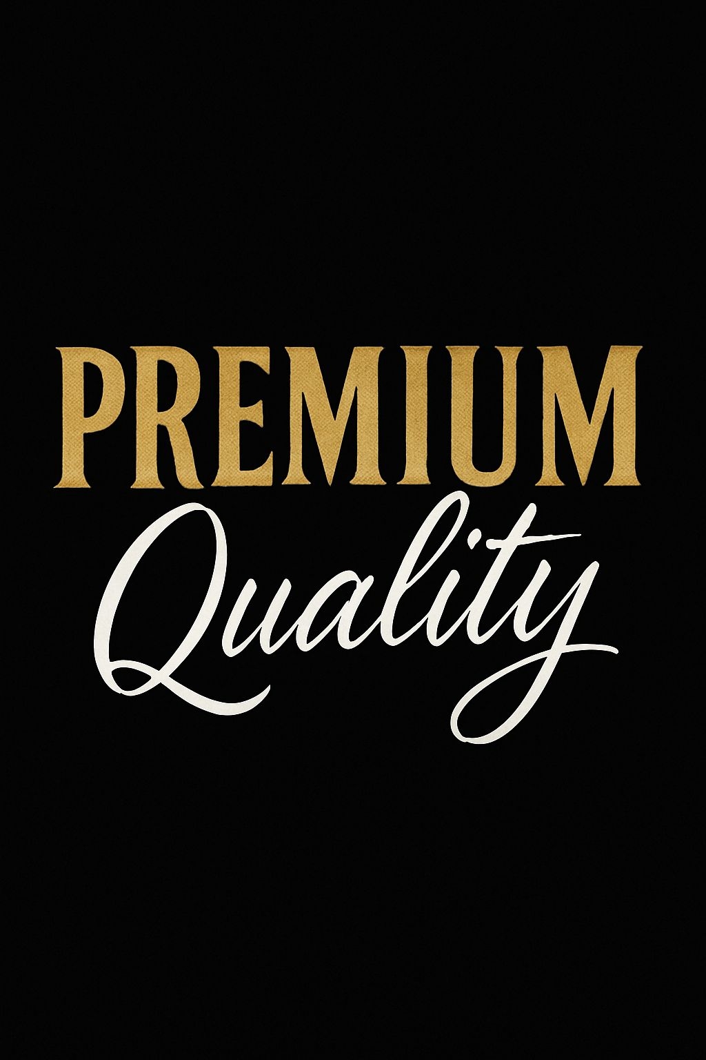 Elegant Premium Quality Text Design on Black T-Shirt