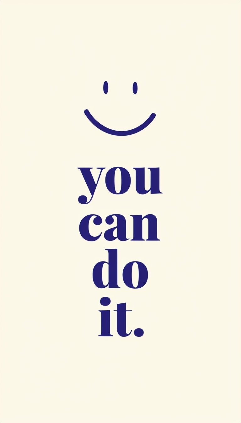 Minimalist You Can Do It Motivational Poster Design