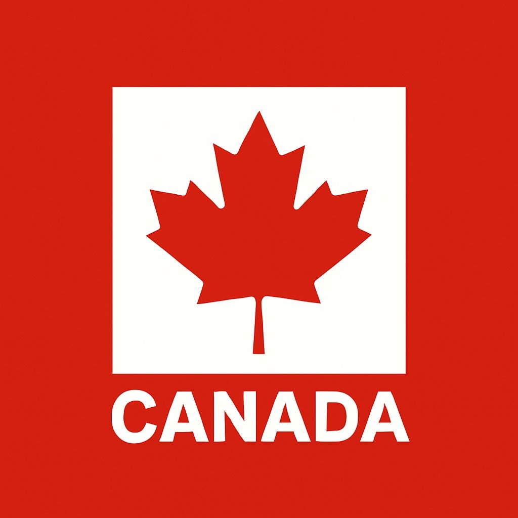 Bold Red Maple Leaf Minimalist Canada Hat Design