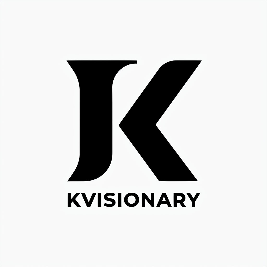 Minimalist Black KV Monogram with KVISIONARY Logo