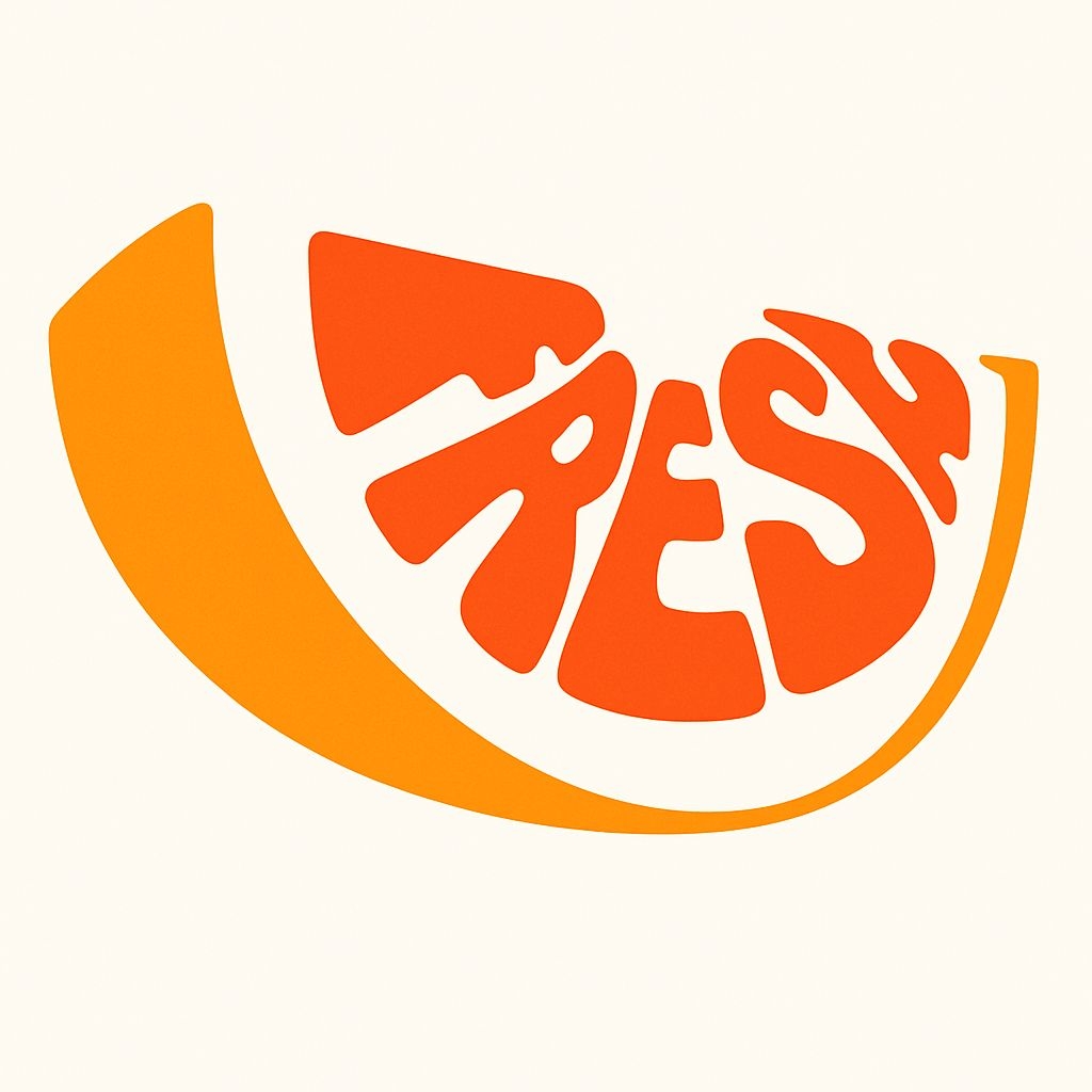 Fresh Orange Slice Graphic Design T-Shirt