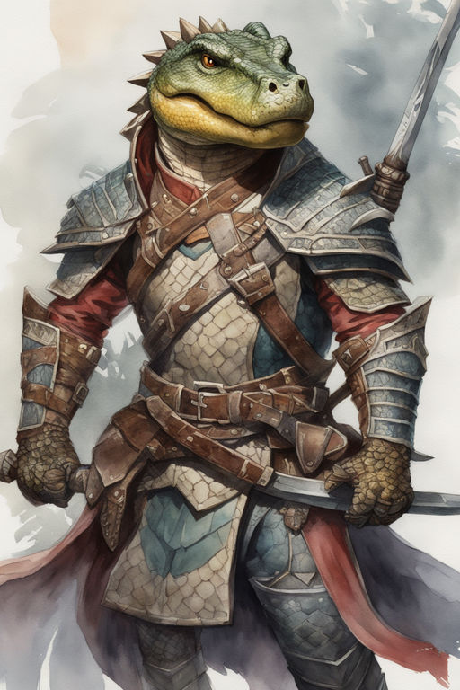 Fantasy aligator warrior by Marcin Estkowski - Playground