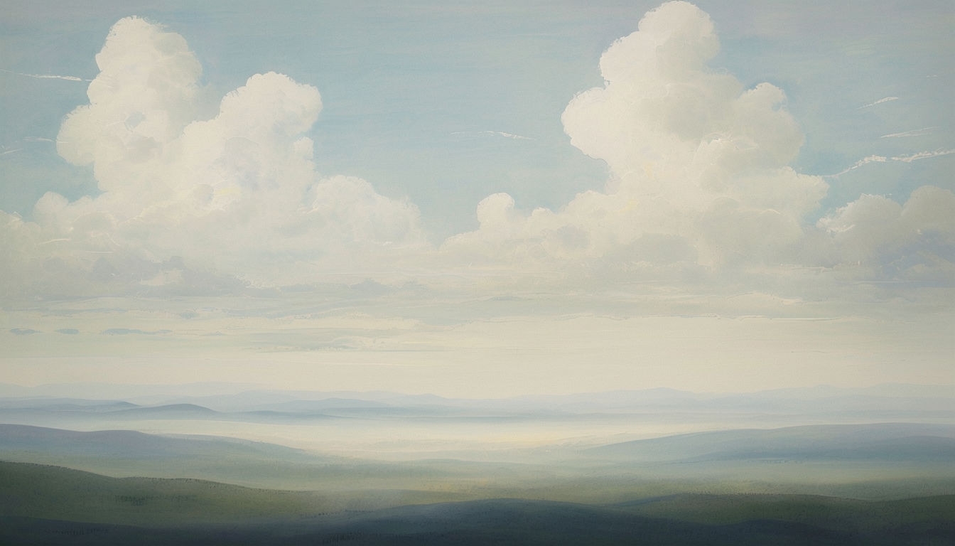 Tranquil Serene Landscape Painting With Soft Hues Virtual Backgrounds