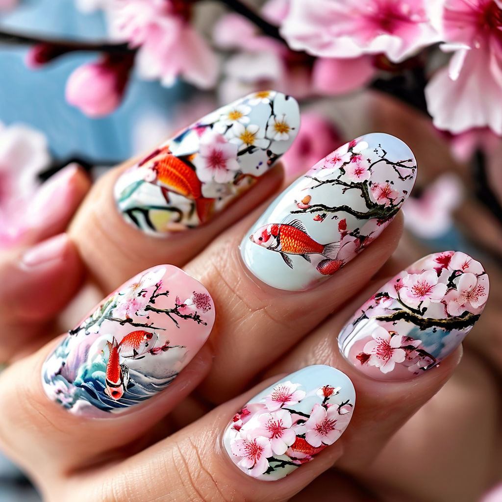 Japanese artist-inspired nail art by jiwoong kim - Playground