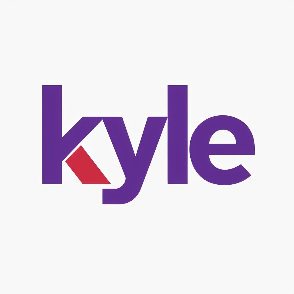 Modern Minimalist Kyle Logo with Bold Sans-Serif Font