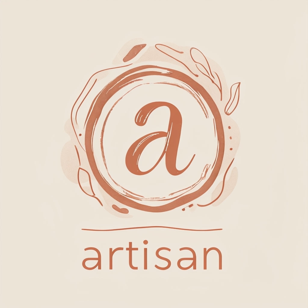 Minimalist Organic 'a' Logo Design in Warm Terracotta Monogram