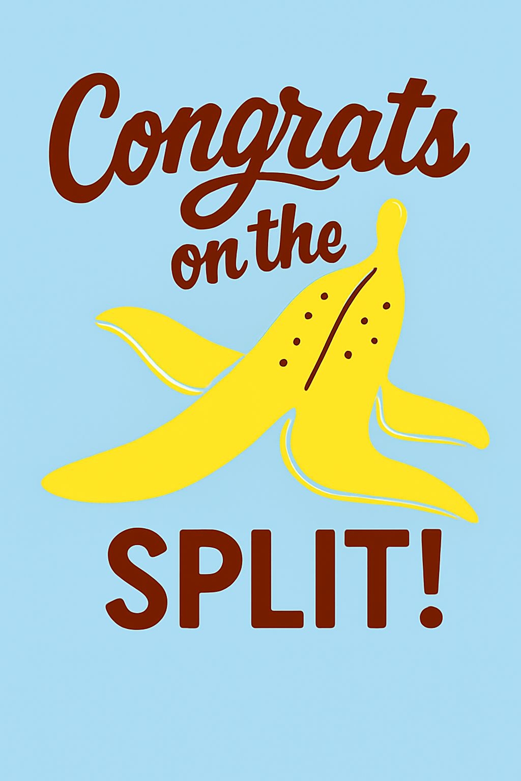 Playful Congratulations Card with Banana and Fun Typography Design Cards & Invites