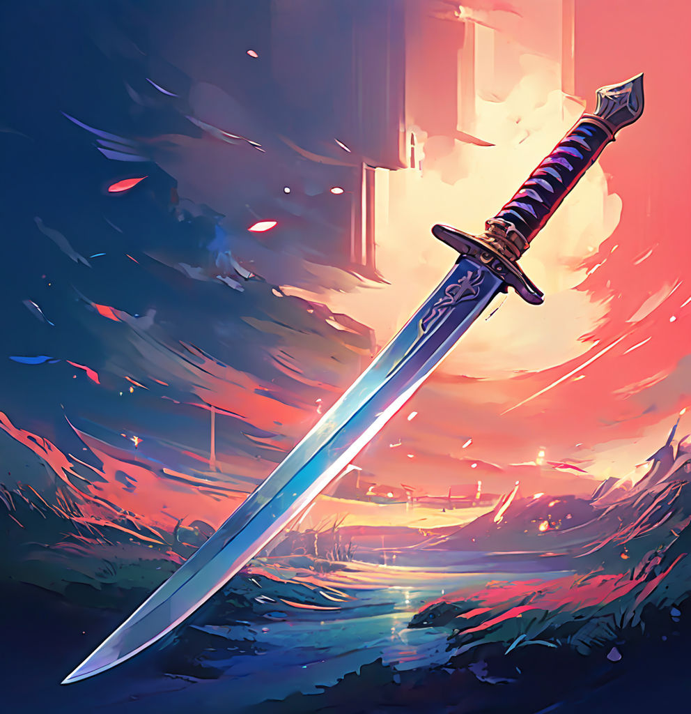 2d image of a sword with a curved blade by Sergej Petrusevski - Playground