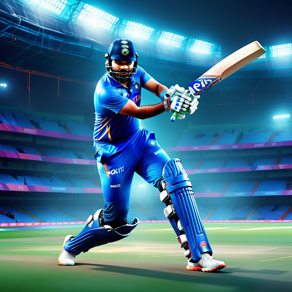 Rohit Sharma portrayed as Cyborg by watcher - Playground