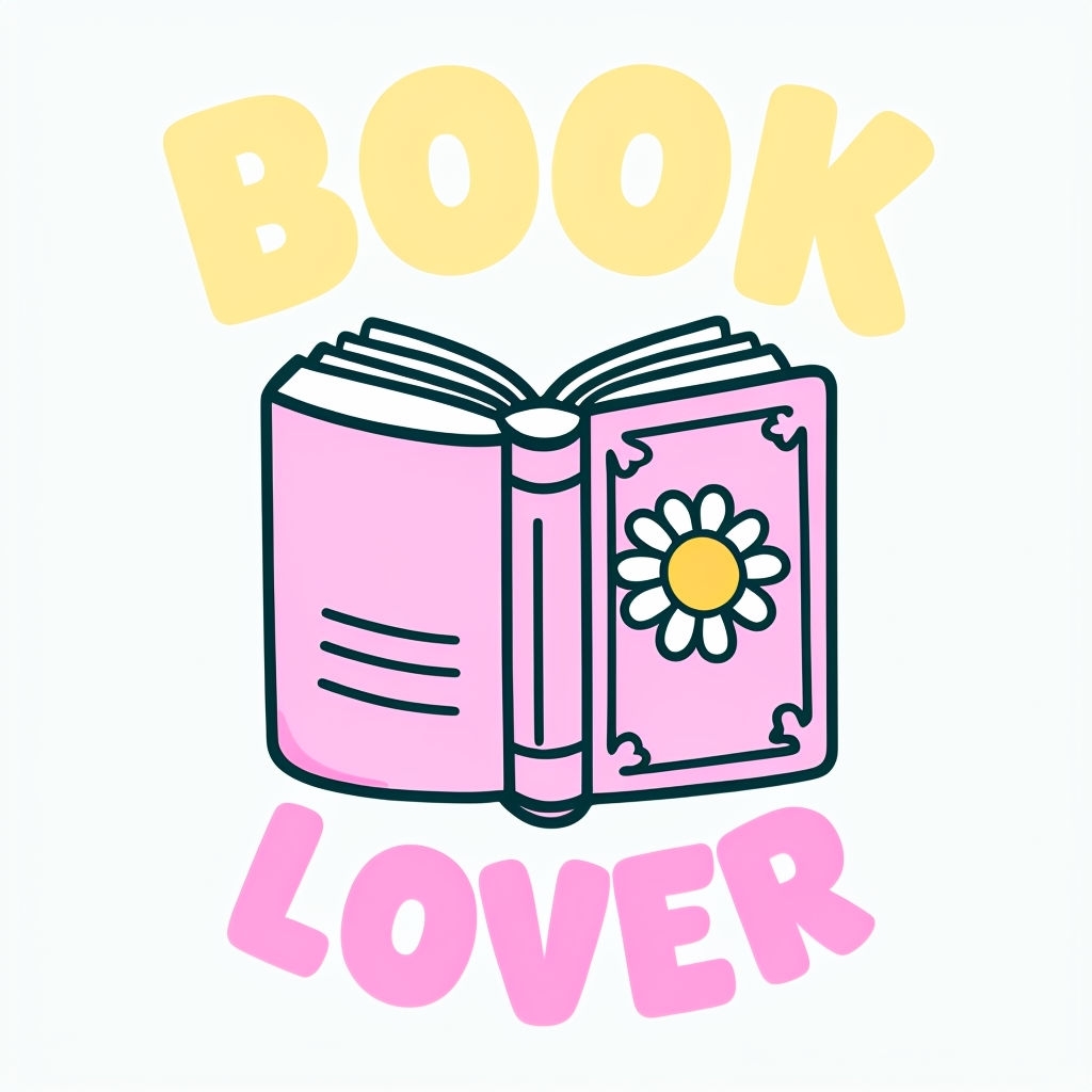 Playful Cartoon Book Lover Design in Pastel Colors T-Shirt