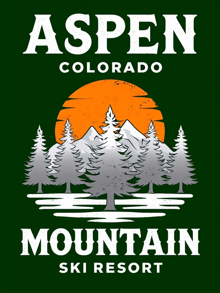 Vintage Aspen Colorado Mountain Ski Resort T-Shirt