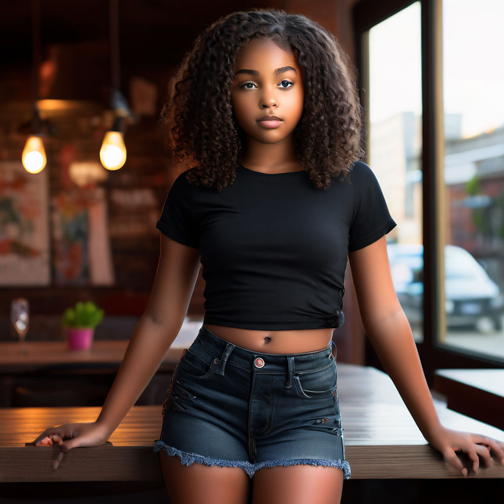 cute black girl full body