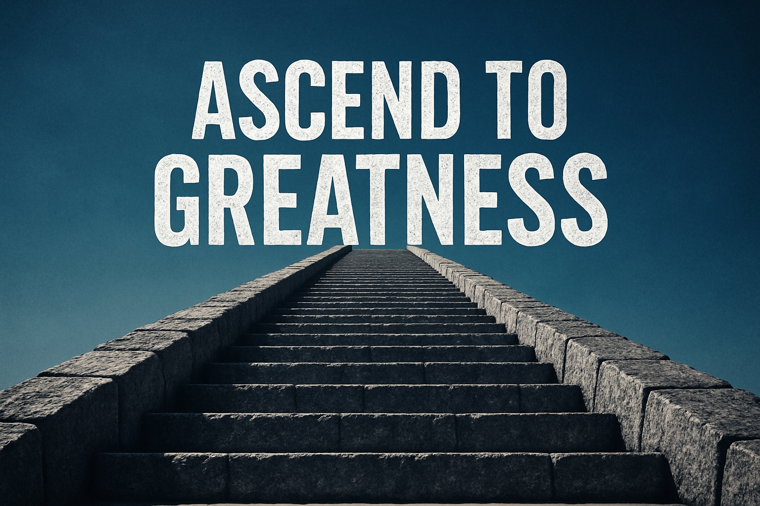 Inspirational Stone Staircase to Ascend to Greatness Image Social Media Post