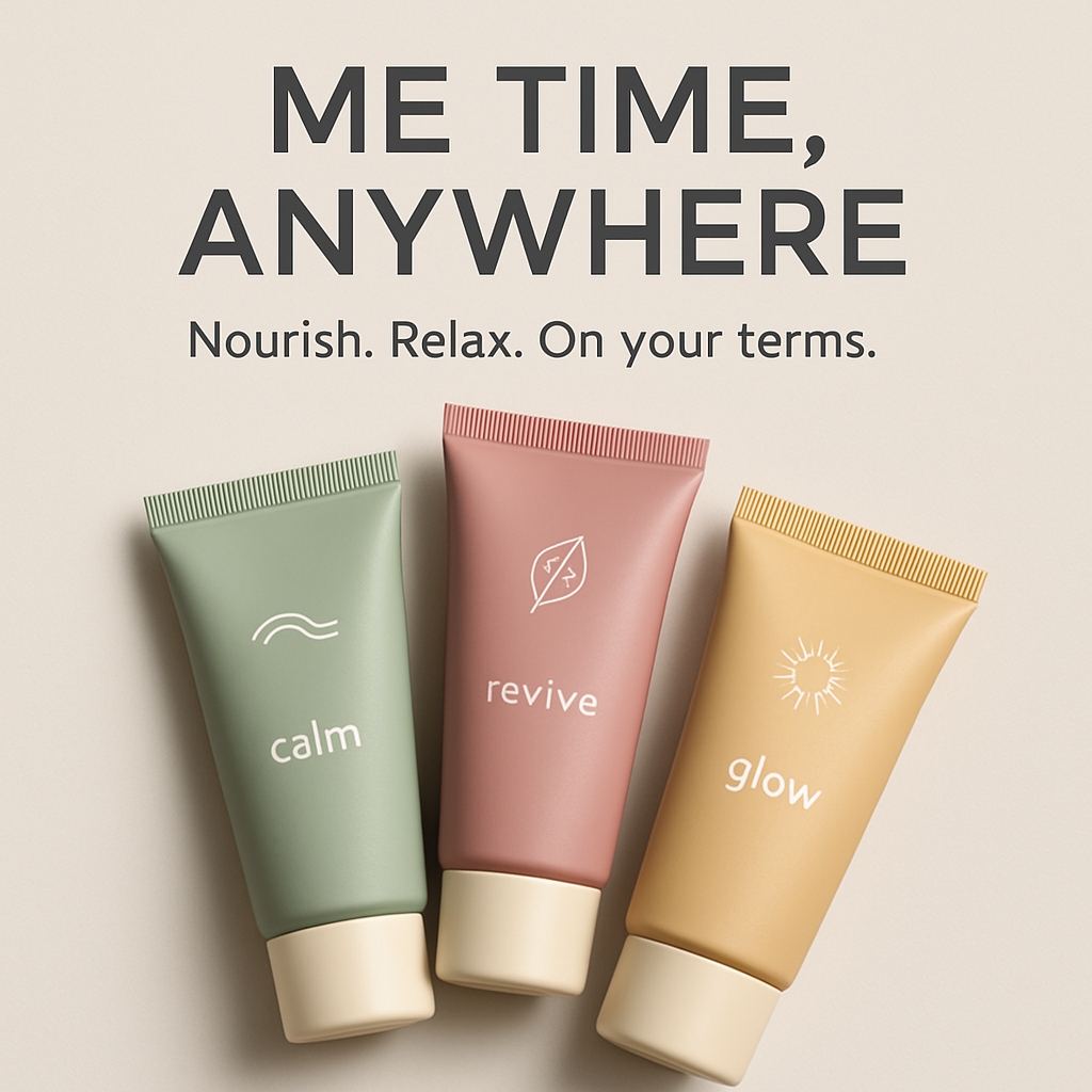 Minimalist Me Time Product Advertisement with Soft Colors Ads