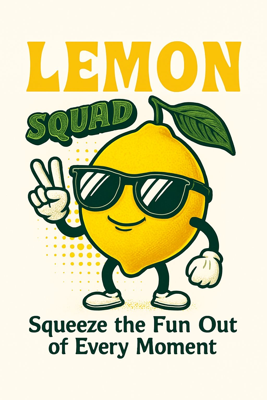 Cheerful Cartoon Lemon Character with Fun Motivational Phrase T-shirt