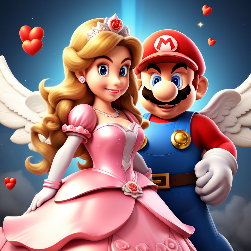 super Mario and princess peach