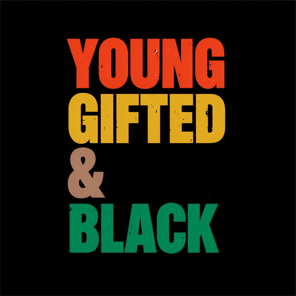 Vibrant Young Gifted Black Typography T-Shirt