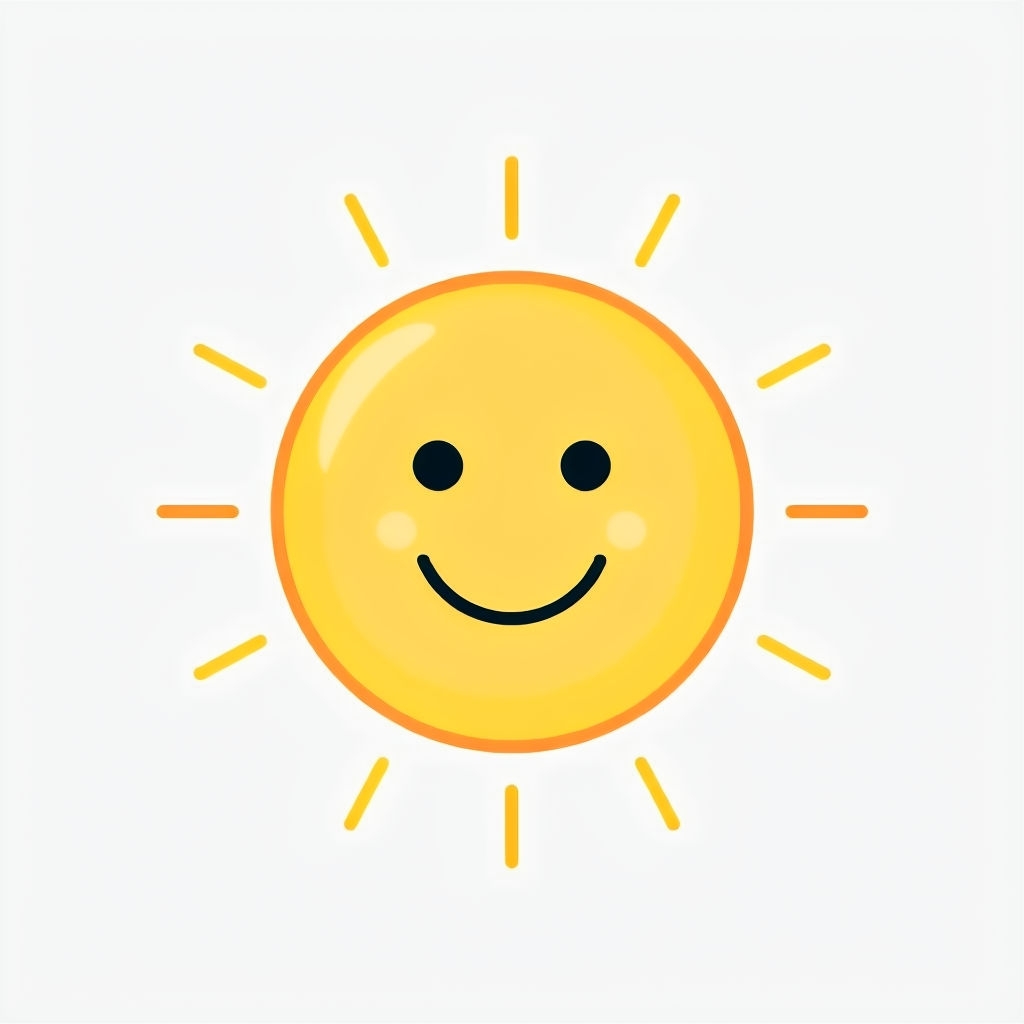 Cheerful Smiling Sunshine Graphic Design Sticker