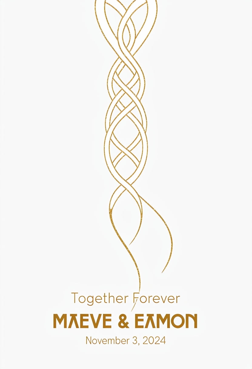 Modern Minimalist Celtic Knot Wedding Invitation Design