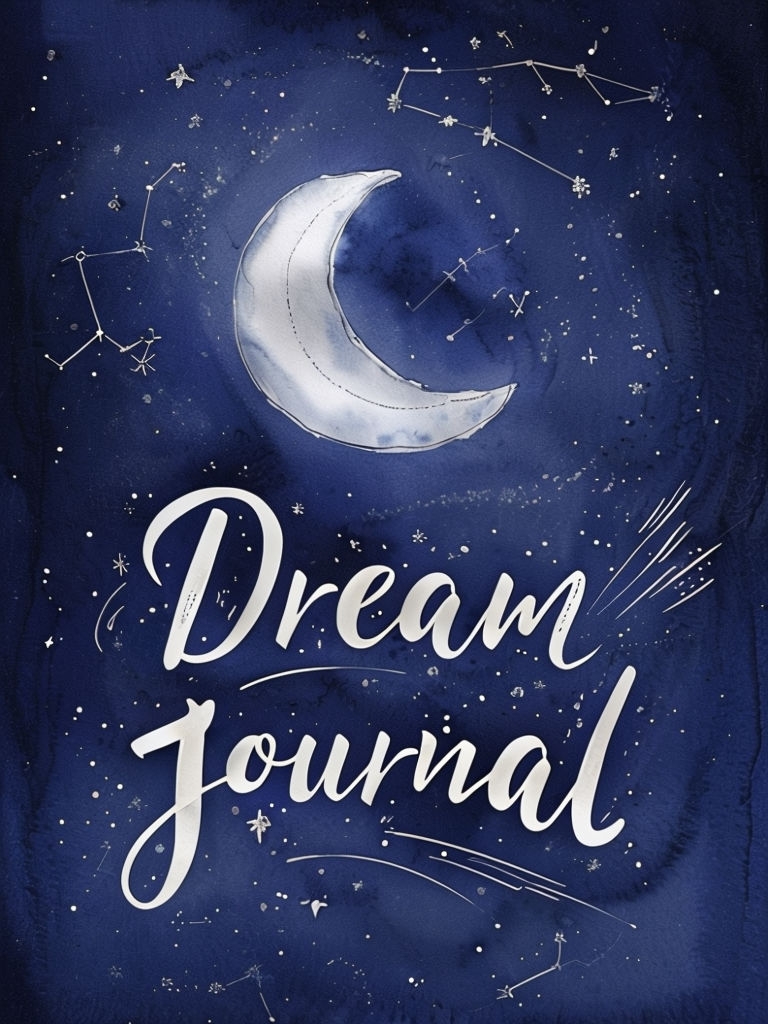 Celestial Dream Journal Design with Moon and Stars EBook Cover