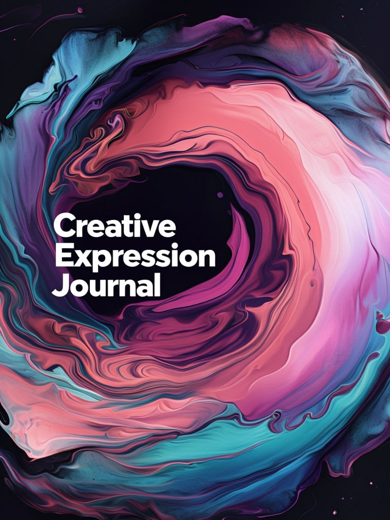 Vibrant Abstract Colorful Swirl Creative Expression Journal EBook Cover