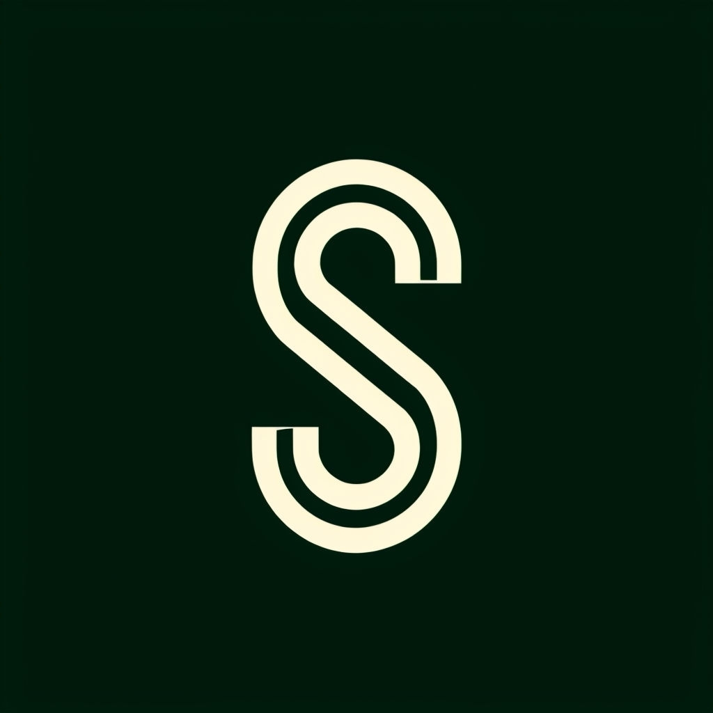 Modern Minimalist Intertwined SN Logo Design Monogram