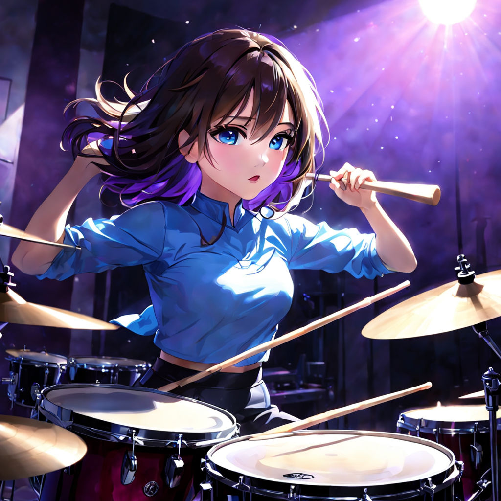 Os temas de anime girl tocando bateria sãoOs temas de anime girl tocando bateria são  