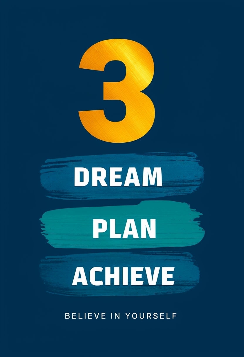 Dream Plan Achieve Motivational Poster with Empowering Design