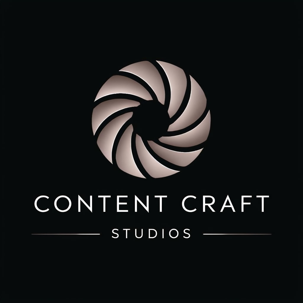 Elegant Minimalist Logo for UGC, Content Craft Studios.