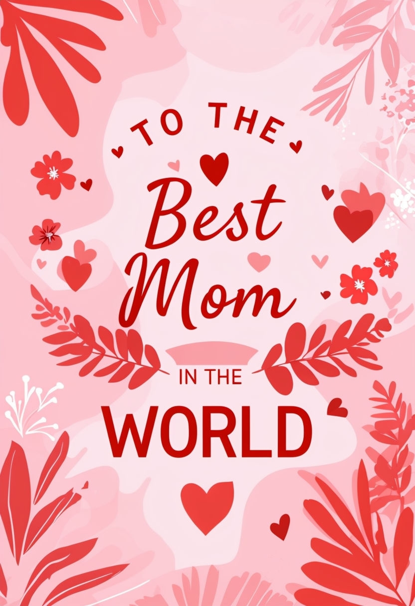 Elegant Mother's Day Card Celebrating the Best Mom in the World