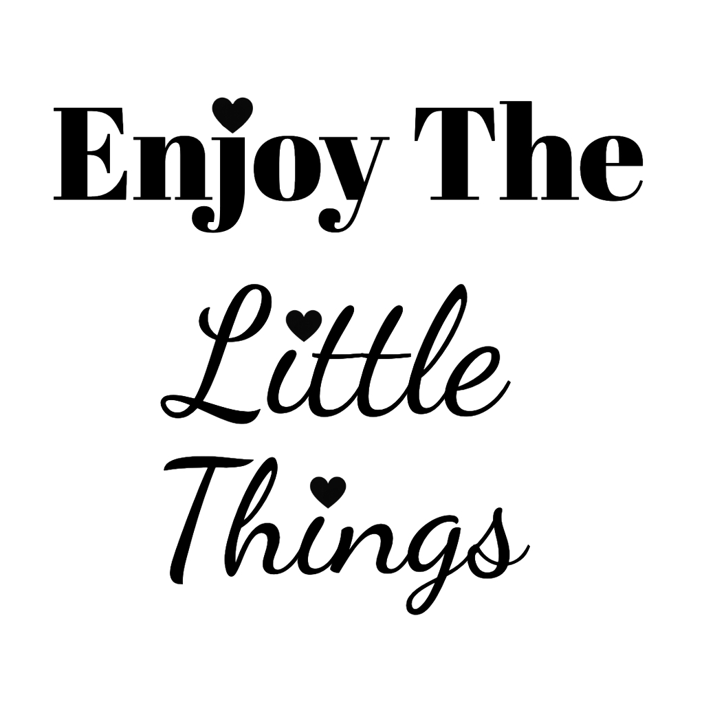 Enjoy The Little Things Minimalist Typography Mug