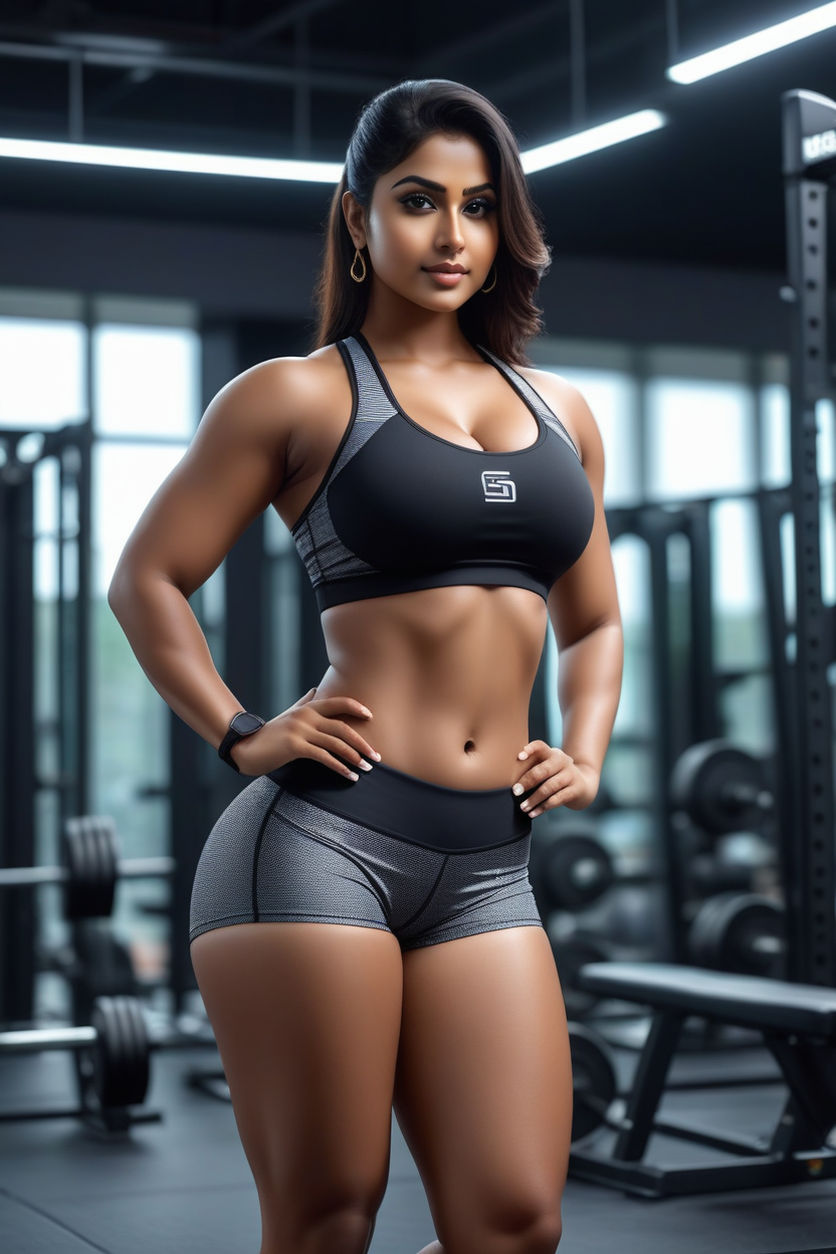 A beautiful brazilian Gym Woman. Full Body Picture