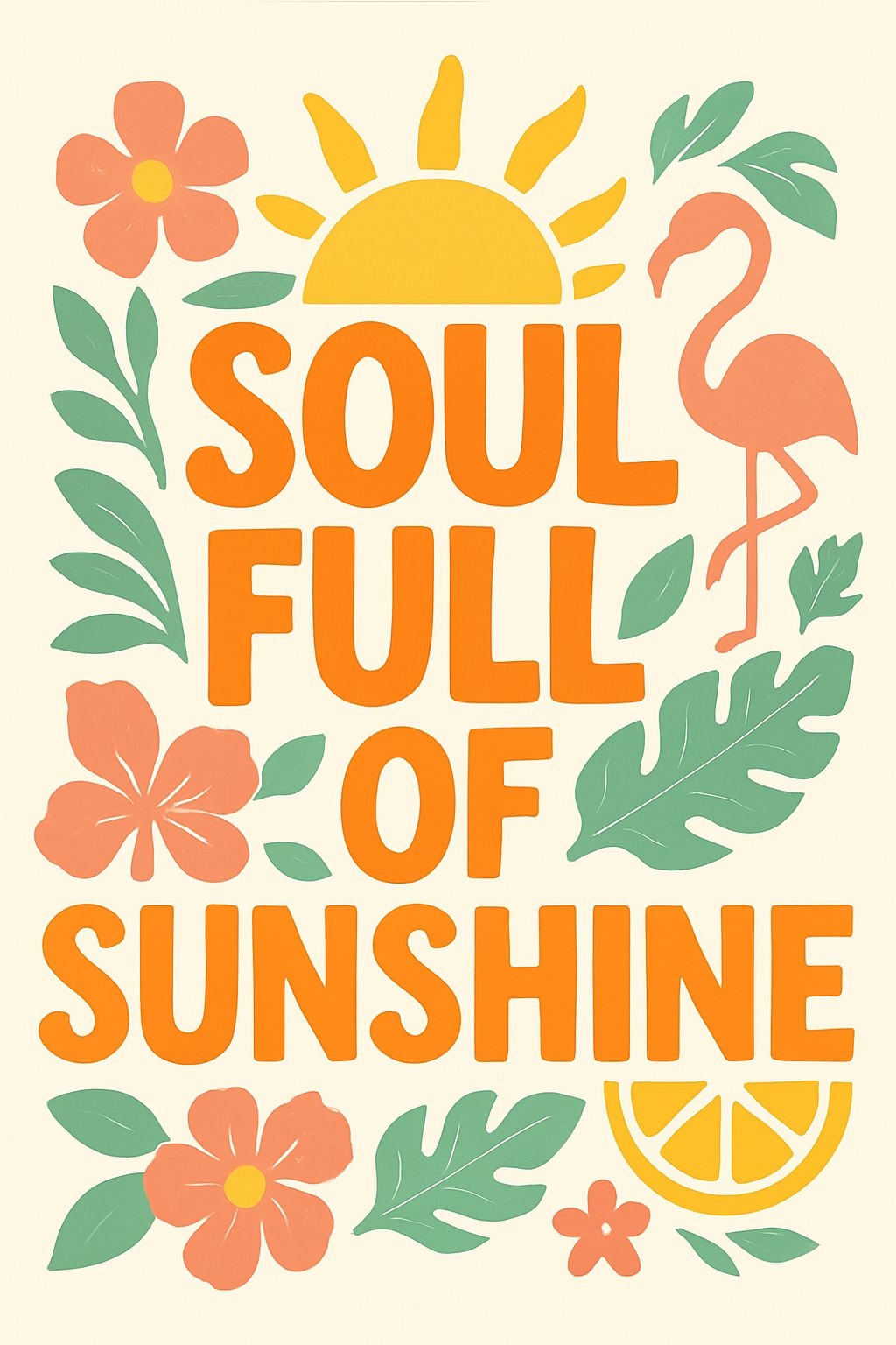 Soul Full of Sunshine Retro Illustration T-Shirt