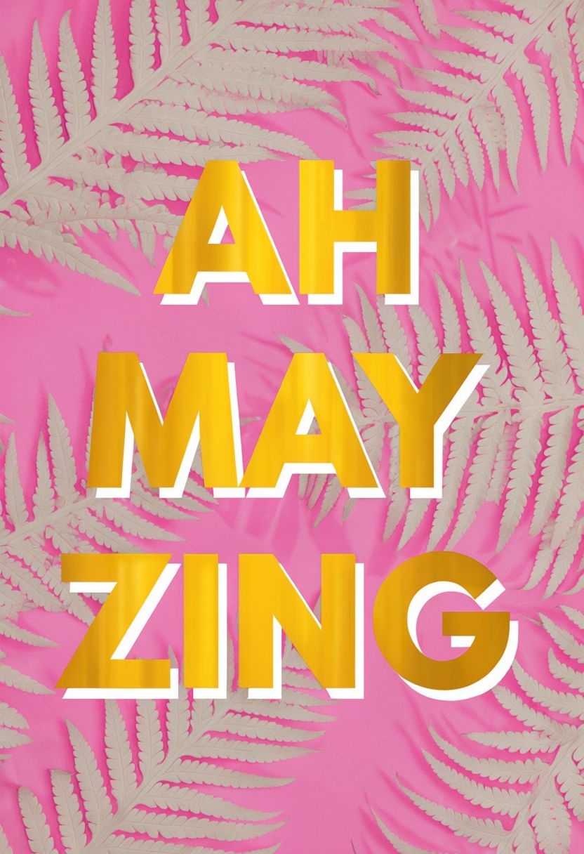 Vibrant AH MAY ZING Modern Graphic Design Poster