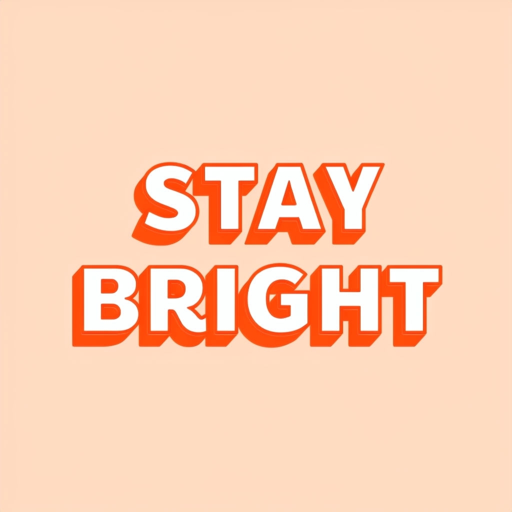 Stay Bright Motivational Typography Design T-Shirt
