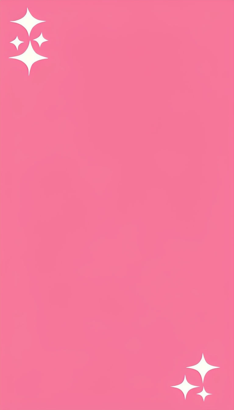 Minimalist Pink Background with White Stars Digital Art Social Media Post