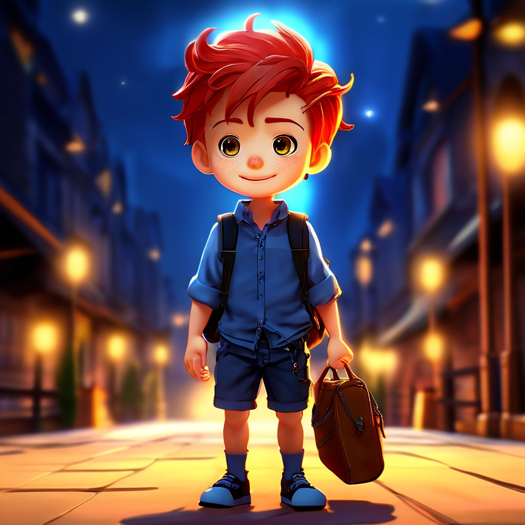 Cute cartoon character - a four-year-old boy named Little Baby