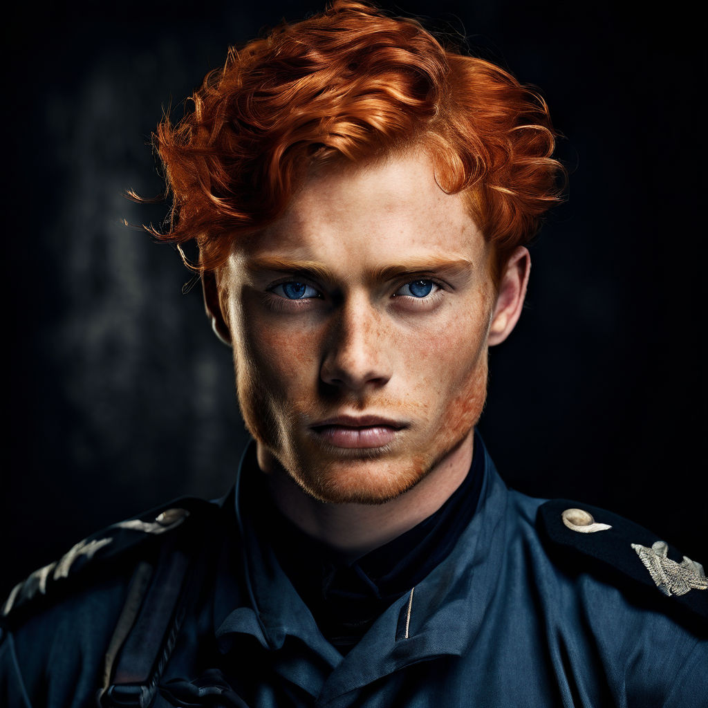 red haired young man