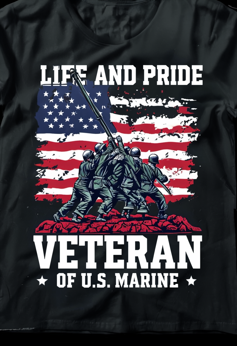 Military Pride Veteran T-Shirt Design