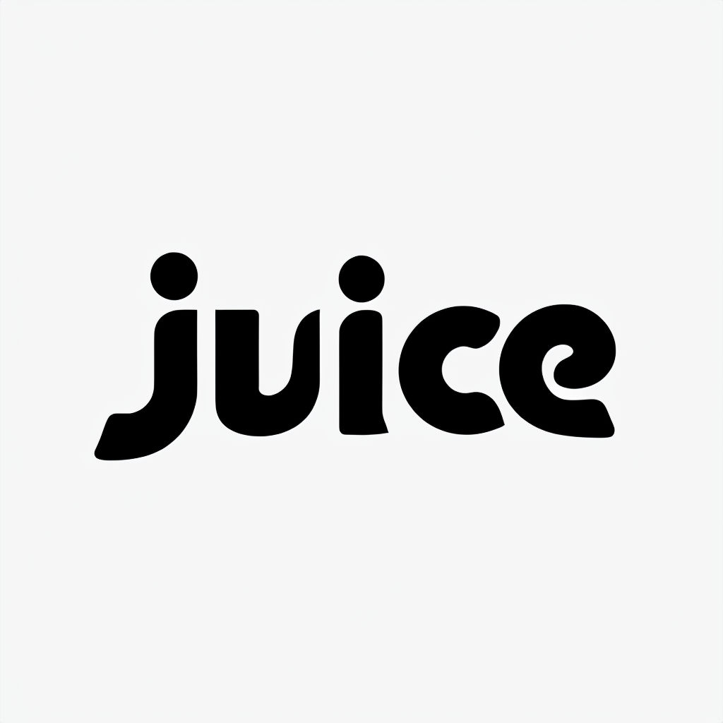 Minimalist Modern Black Juice Logo Design for Branding Logo